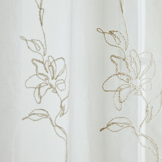 Voilage Velina Motif floral Ivoire