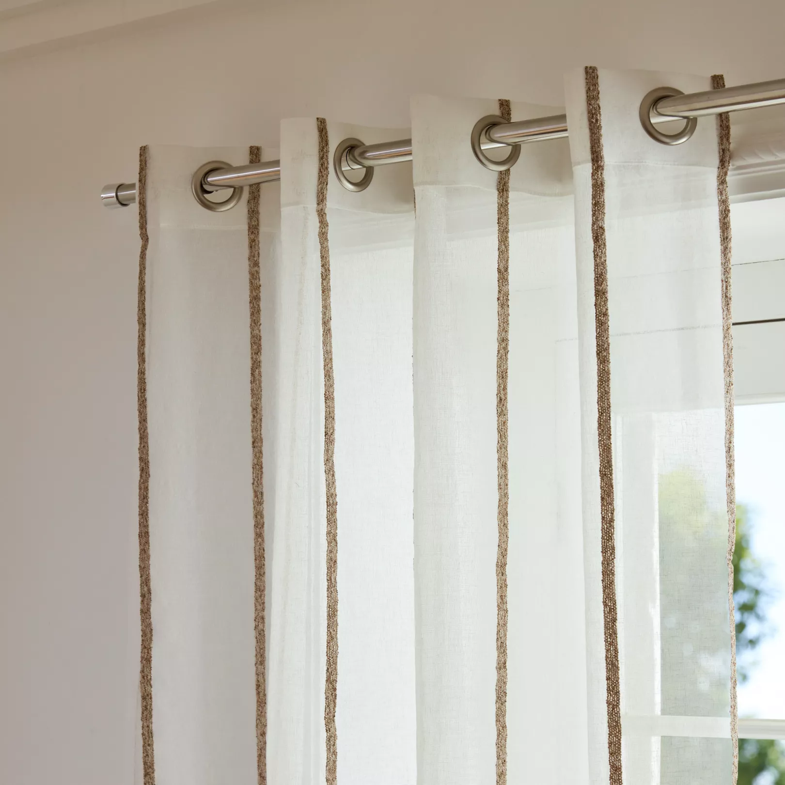 Voilage Lissandro Rayures Beige