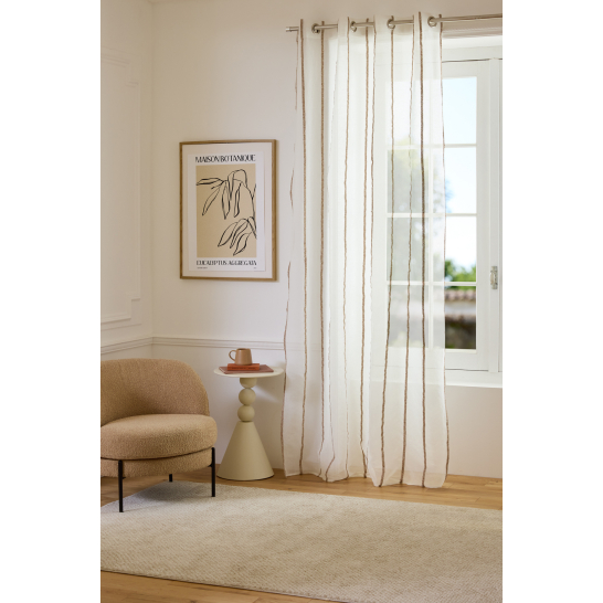 Voilage Lissandro Rayures Beige