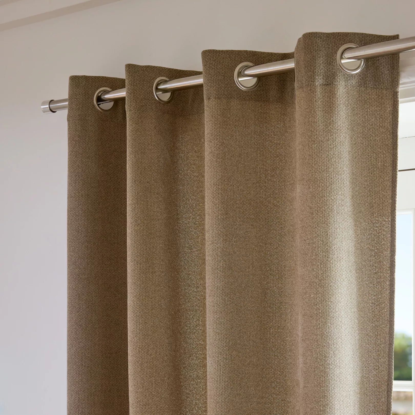 Rideau Stella Paillete Taupe