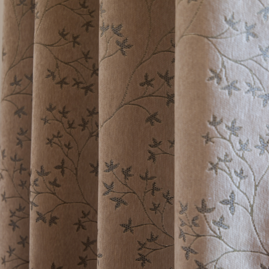 Rideau Emilia Motif floral Beige
