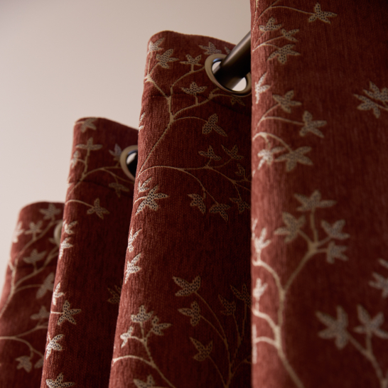 Rideau Emilia Motif floral Ecureuil
