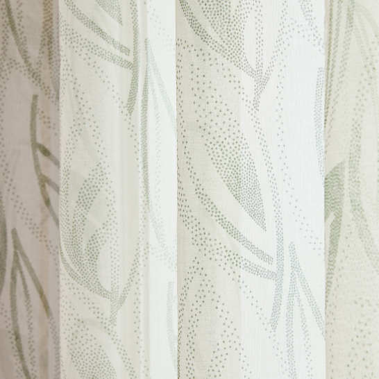 Voilage Edony Motif vegetal Vert