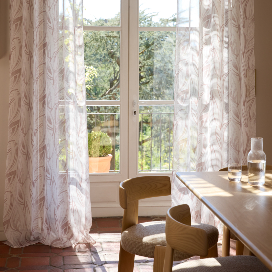 Voilage Edony Motif vegetal Ecureuil