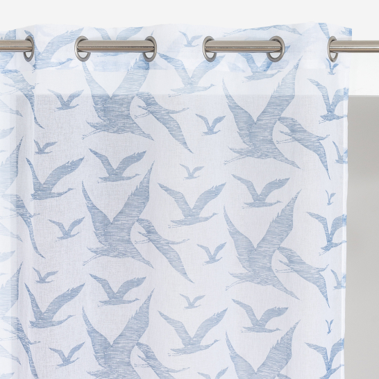 Voilage Erin Motif animalier Bleu